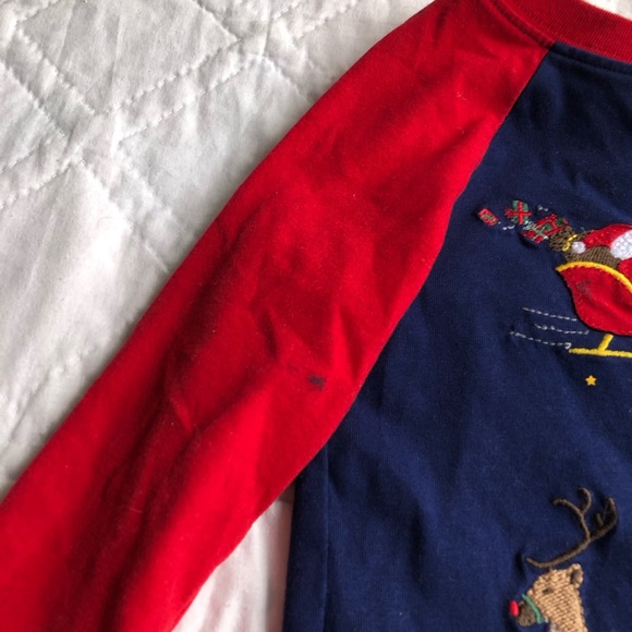 Santa and Reindeer Embroidered Christmas Shirt - Picture 2 of 2